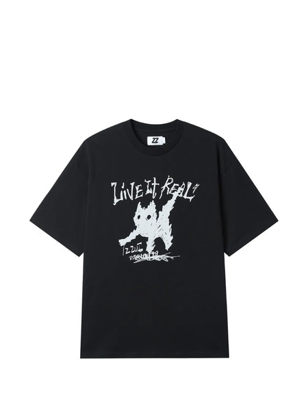  Izzue Graphic Print T-shirt - Black 