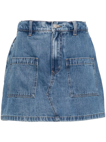  Izzue Logo-patch Denim Shorts - Blue 
