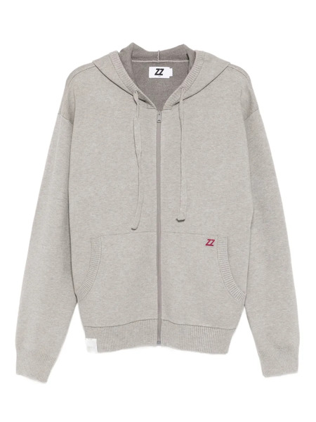  Izzue Logo-patch Knitted Jacket - Neutrals 