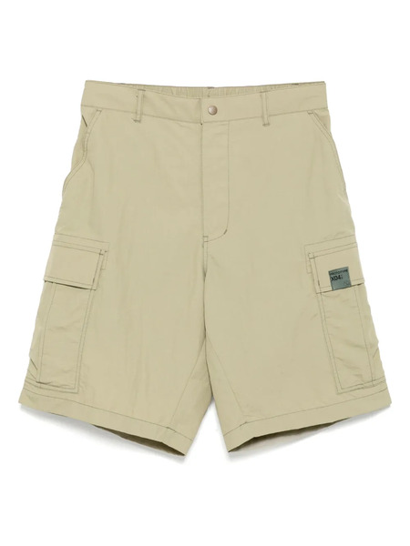  Izzue Logo-patch Shorts - Neutrals 