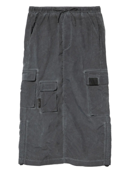  Izzue Logo-patch Skirt - Grey 