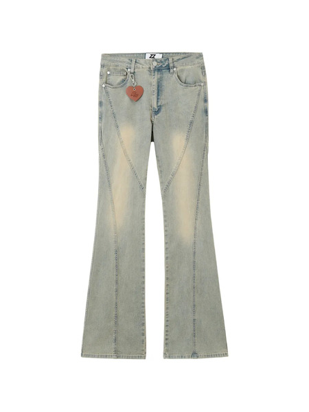  Izzue Panelled Flared Jeans - Blue 