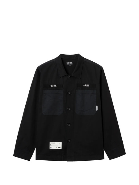  Izzue Patch-pocket Shirt Jacket - Black 