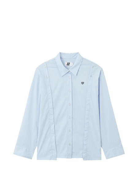  Izzue Striped-pattern Button-fastening Shirt - Blue 