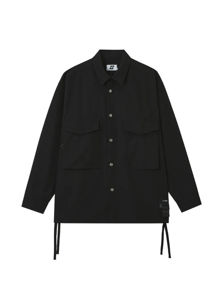  Izzue Tie-details Patch-pocket Jacket - Black 