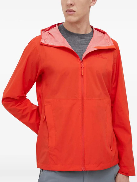  Jack Wolfskin Hooded Zip Jacket - Orange 