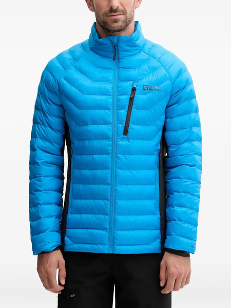  Jack Wolfskin Quilted Zip-up Performance Jacket - Blue 