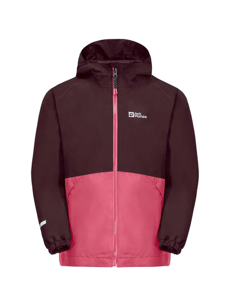  Jack Wolfskin Two-tone Hooded Jacket - Pink 