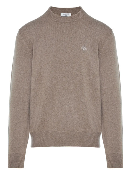  Jacob Cohën Embroidered-logo Crew-neck Sweater - Brown 
