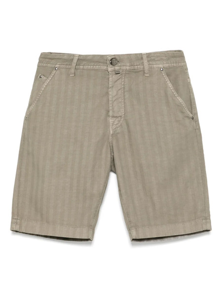  Jacob Cohën Herringbone Shorts - Brown 