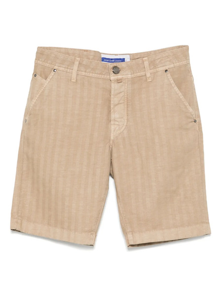  Jacob Cohën Herringbone Shorts - Neutrals 
