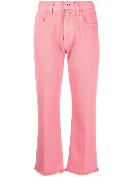  Jacob Cohën Kate Crop Frayed-hem Jeans - Pink 