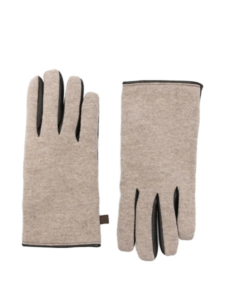  Jacob Cohën Leather Paneled Gloves - Neutrals 