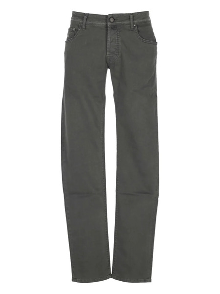  Jacob Cohën Logo-patch Trousers - Grey 