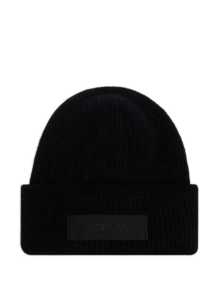  Jacquemus Alpaca Wool Beanie - Black 