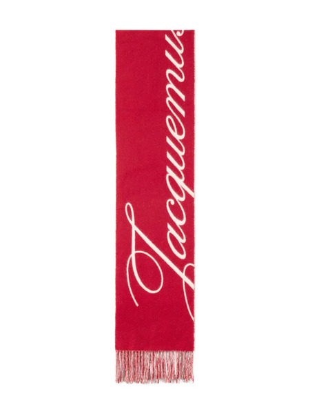  Jacquemus Atelier Fringed Scarf - Red 