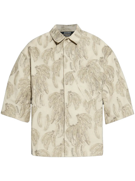  Jacquemus Banana-jacquard Shirt - Neutrals 