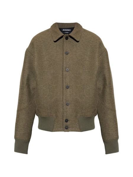  Jacquemus Button Collar Jacket - Brown 