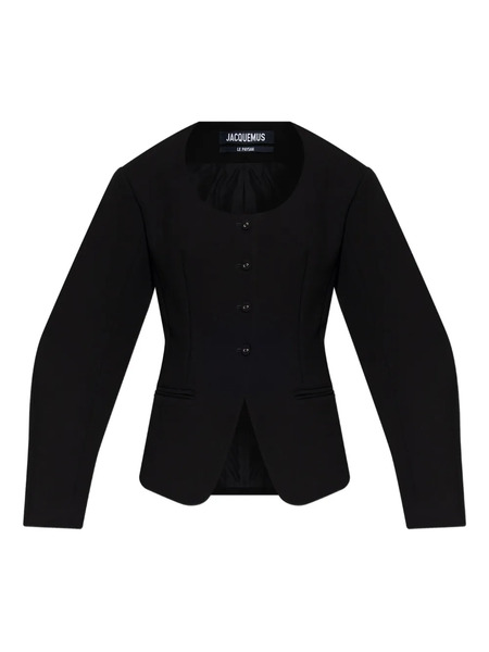  Jacquemus Button-fastening Balloon-sleeve Jacket - Black 