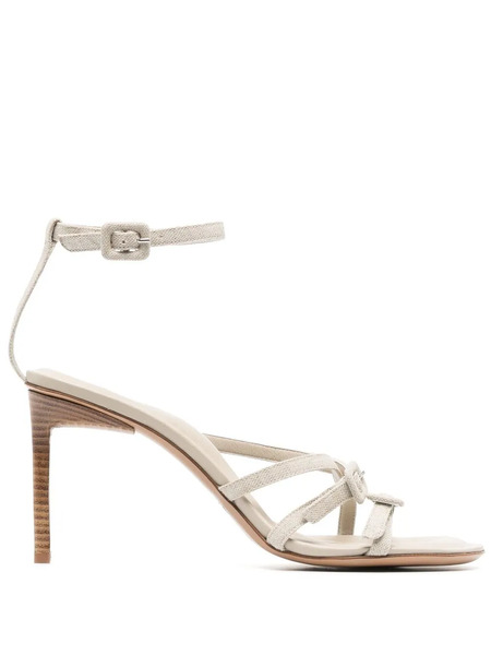  Jacquemus Camargue 100mm Sandals - Neutrals 