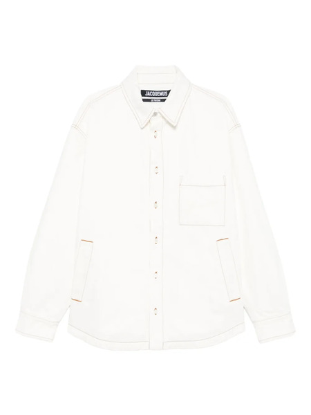  Jacquemus Contrast-stitch Shirt Jacket - Neutrals 