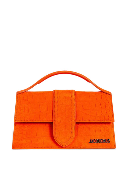  Jacquemus Crocodile-effect Top-handle Bag - Orange 