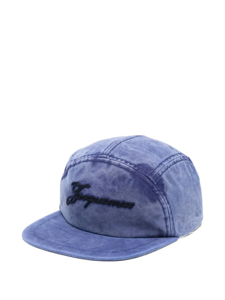  Jacquemus Cursive-logo Cap - Blue 
