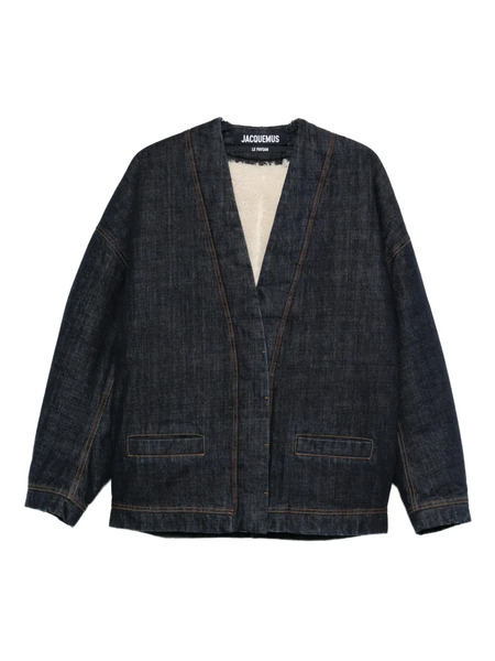 Jacquemus Denim Contrast-stitching Jacket - Blue 
