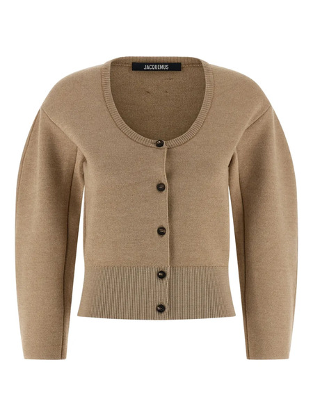 Jacquemus Doppio Button Round-neck Cardigan - Neutrals 