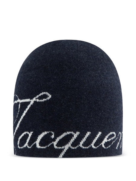  Jacquemus Embroidered Beanie Hat - Blue 