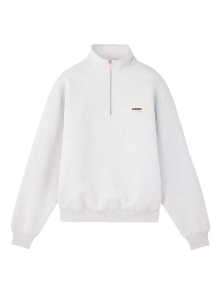  Jacquemus Half-zip Pullover Sweatshirt - Grey 
