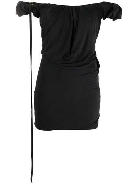  Jacquemus La Robe Ciceri Draped Minidress - Black 