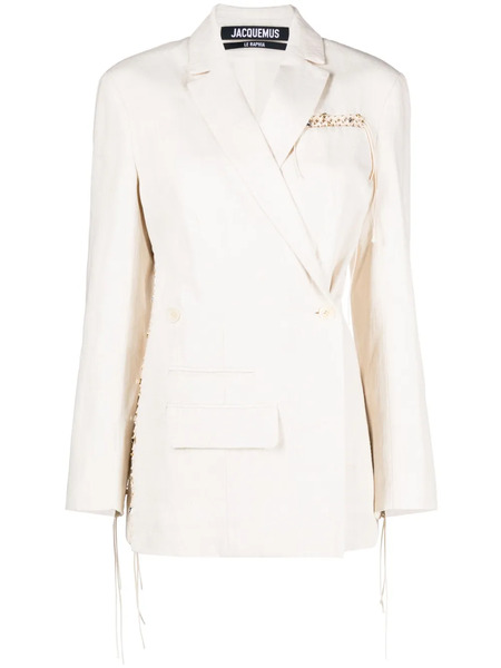  Jacquemus La Veste Tibau Brodée Blazer - Neutrals 