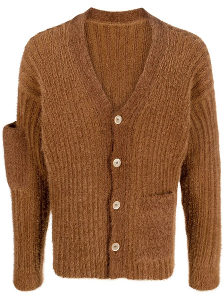  Jacquemus Le Cardigan Neve Sleeve-pocket Jacket - Brown 
