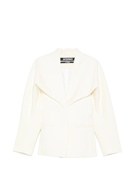  Jacquemus Le Paysan Shawl-collar Jacket - White 