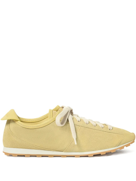  Jacquemus Les Tennis Leather Sneakers - Yellow 