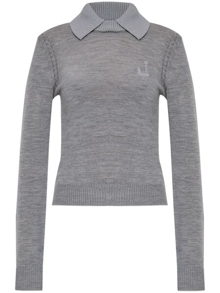  Jacquemus Logo-embroidered Jumper - Grey 