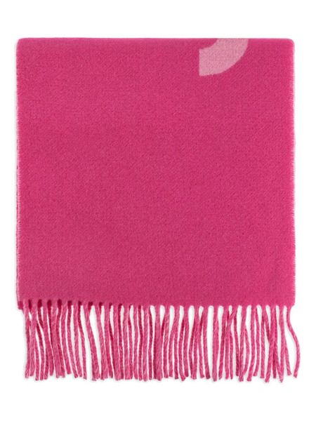  Jacquemus Logo Fringed Scarf - Pink 