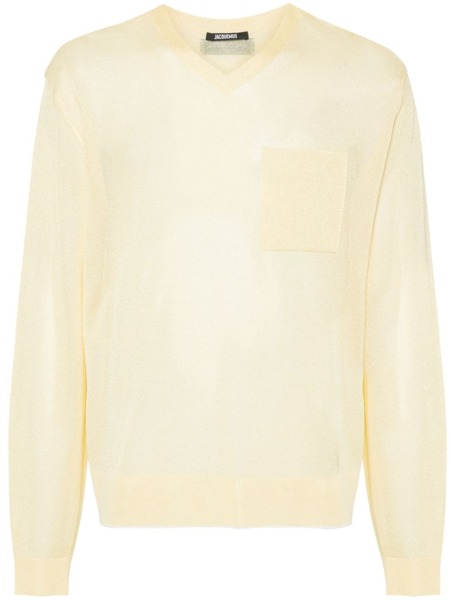  Jacquemus Logo-patch Sweater - Yellow 