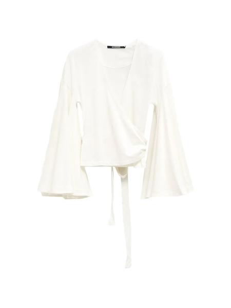  Jacquemus Long-sleeved Tie Blouse - Neutrals 