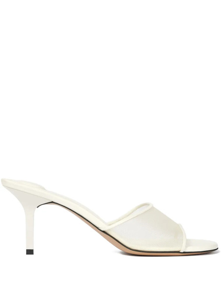  Jacquemus Mesh-panel Stiletto-heel Mules - White 