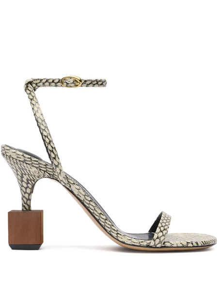  Jacquemus 105mm Bisou Sandals - Neutrals 