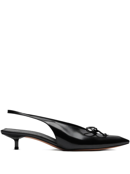  Jacquemus 35mm Bow-detail Slingback Pumps - Black 