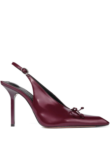  Jacquemus 100mm Cubisto Bow-slingback Pumps - Red 