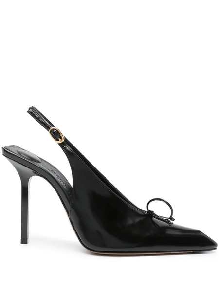  Jacquemus 100mm Cubisto Leather Pumps - Black 