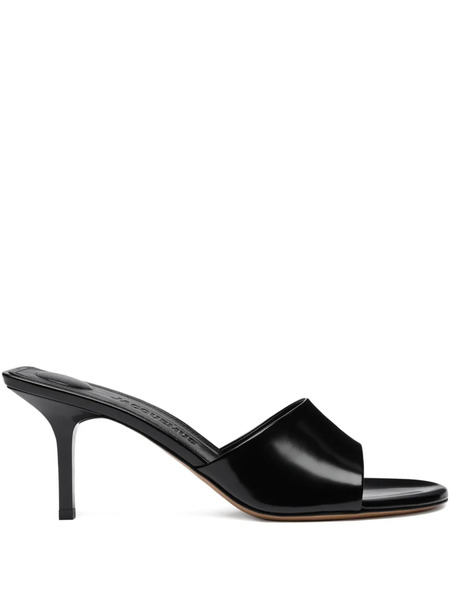  Jacquemus 70mm Leather Open-toe Mules - Black 