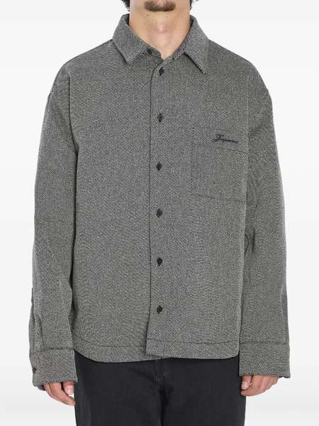  Jacquemus Molino Pointed-collar Buttoned Shirt Jacket - Grey 