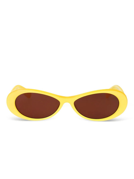  Jacquemus Oval-frame Sunglasses - Yellow 