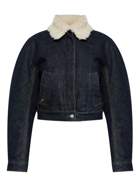  Jacquemus Ovalo De Nîmes Denim Bomber Jacket - Blue 