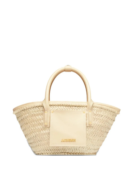  Jacquemus Small Soli Woven Tote Bag - Neutrals 